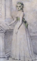 Retrato de una mujer junto a un atril de música, 1793